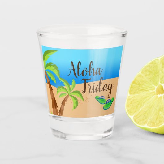 Verre A Shot Vendredi Aloha (Devant)