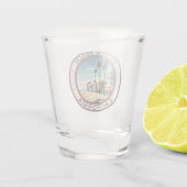 Verre A Shot Venice Beach California Bowwalk Travel Art Retro (Dos)