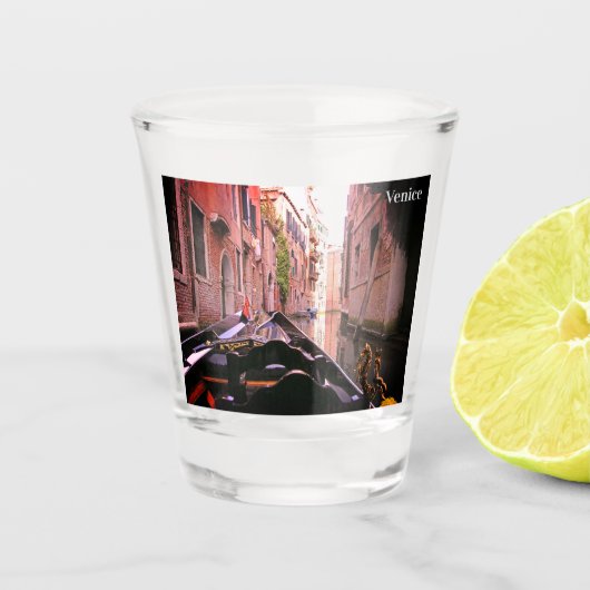 Verre A Shot Venise Gondola Ride Italienne Vacances Carte posta (Devant)