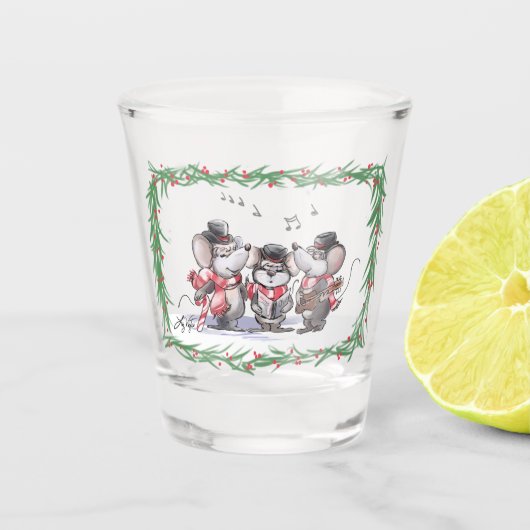 Verre A Shot Ventilateur avec microphone, Mac et Moe (Devant)