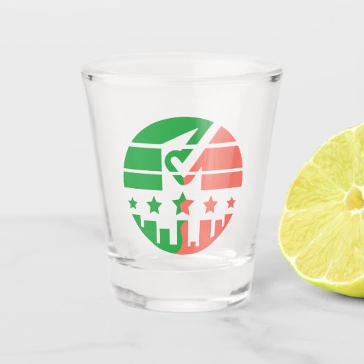Verre A Shot Vérifier la marque d'unité (Devant)
