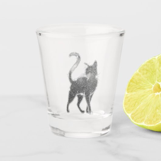 Verre A Shot Verre à shot Chat Noir (Devant)