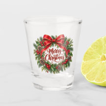 Verre à shot Couronne de Noël