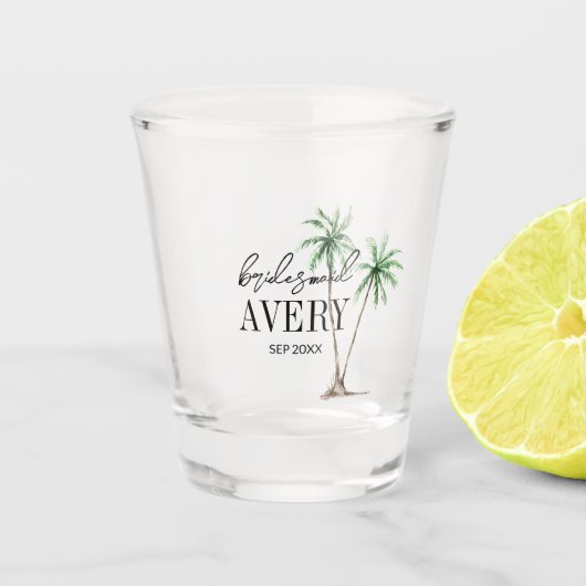 Verre A Shot Verre à shot Demoiselle d'Honneur Moderne Palmier (Devant)
