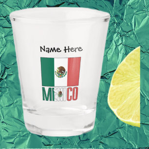 Verre A Shot Verre à Shot Drapeau du Mexique et du Mexique avec