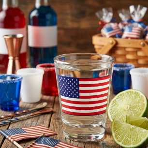 Verre A Shot Verre à shot Drapeau USA Patriotique – Bar de la F