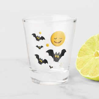Verre A Shot Verre à shot Halloween Chauves-souris au Clair de