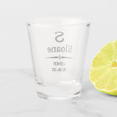 Verre A Shot Verre à shot monogrammé pour les ushers (Dos)
