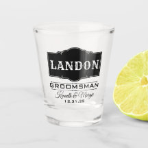 VERRE À SHOT PERSONNALISÉ POUR GARÇON D'HONNEUR