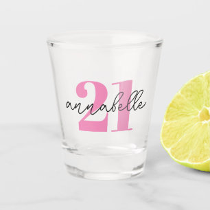 Verre A Shot Verre à shot prénom pour 21 ans