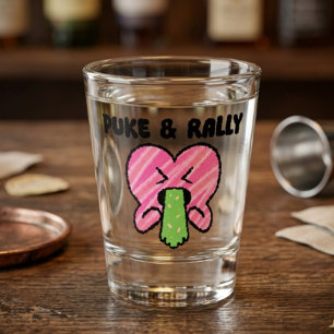 Verre A Shot Verre à shot Puke & Rally – Édition Cœur Rose