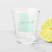 Verre A Shot Vert aquarelle ajouter nom message texte lancer (Dos)