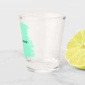 Verre A Shot Vert aquarelle ajouter nom message texte lancer (Droite)