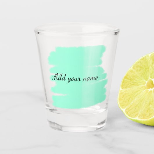 Verre A Shot Vert aquarelle ajouter nom message texte lancer (Devant)