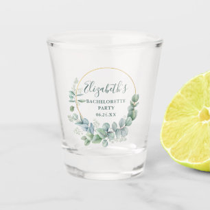 Verre A Shot Vert de partie de Bachelorette d'eucalyptus