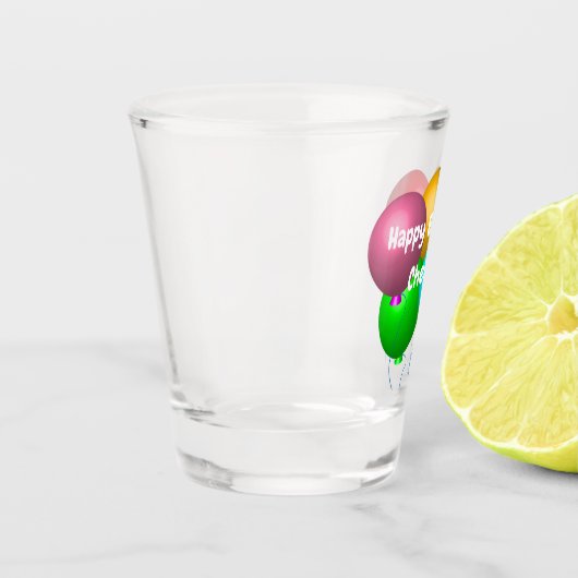 Verre A Shot Vibes d'anniversaire personnalisées Helium Balloon (Gauche)