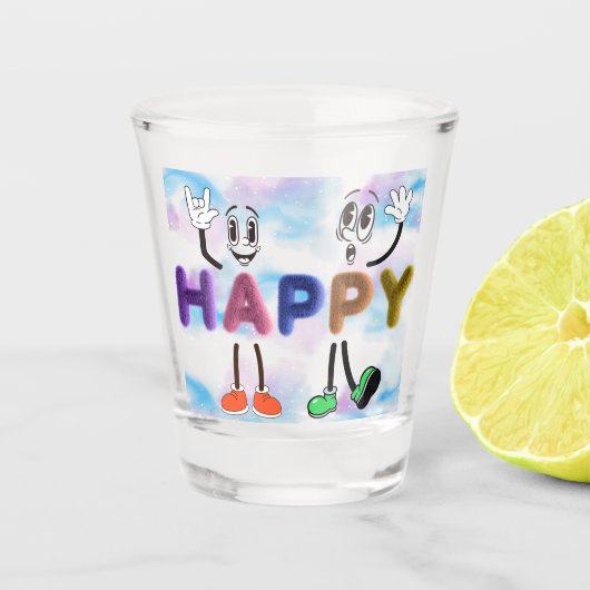 Verre A Shot Vibes joyeuses (Devant)