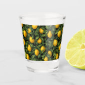 Verre A Shot Vibrant Lemon Citrus Tree Pattern (Devant)