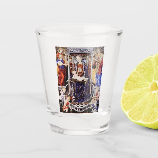 Verre A Shot Vierge et enfant avec Ange musicale (Devant)