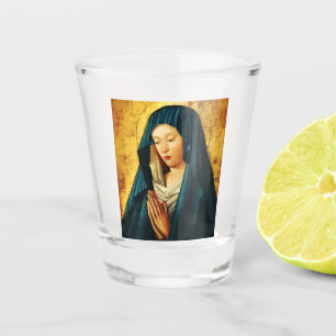 Verre A Shot Vierge Marie Hodegetria Icône Byzantine Catholique