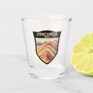 Verre A Shot Vinicunca Pérou Travel Art Vintage