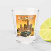 Verre A Shot Vintage Detroit Michigan (Devant)