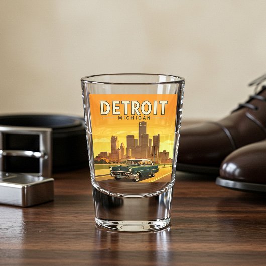 Verre A Shot Vintage Detroit Michigan