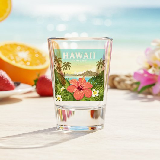 Verre A Shot Vintage Hawaii