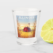 Verre A Shot Vintage Illinois (Devant)