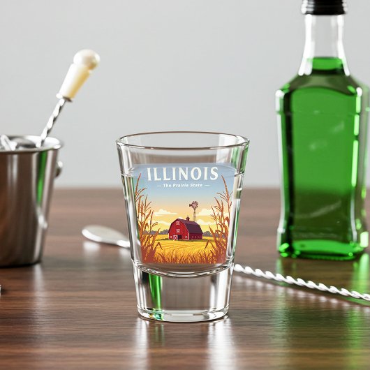 Verre A Shot Vintage Illinois