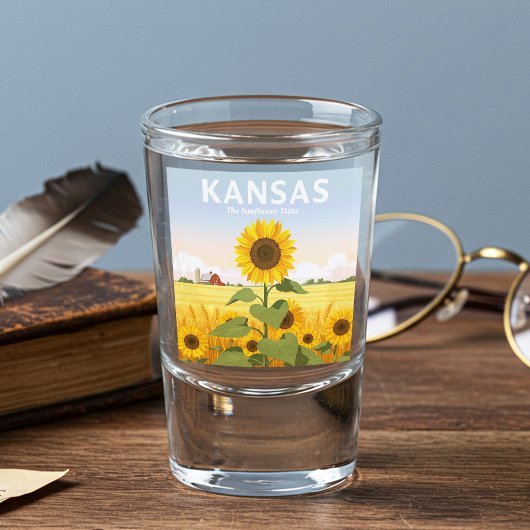 Verre A Shot Vintage Kansas
