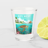 Verre A Shot Vintage Key West Floride (Devant)