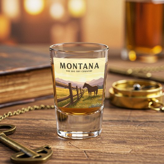 Verre A Shot Vintage Montana