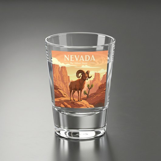Verre A Shot Vintage Nevada