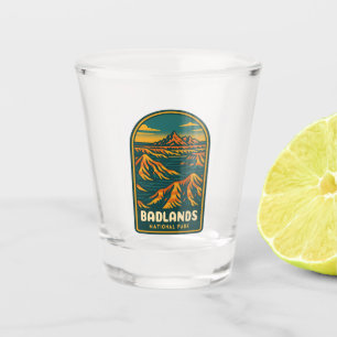 Verre A Shot Vintage voyage Badlands National Park Rétro Pittor