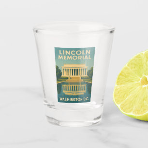 Verre A Shot Vintage voyage Lincoln Memorial Washington DC