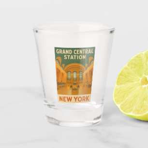 Verre A Shot Vintage voyage New York Grand Central Station