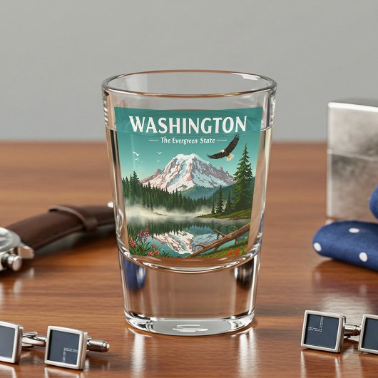 Verre A Shot Vintage Washington