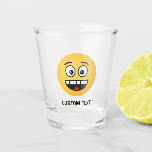 Verre A Shot Visage souriant avec bouche ouverte (Devant)