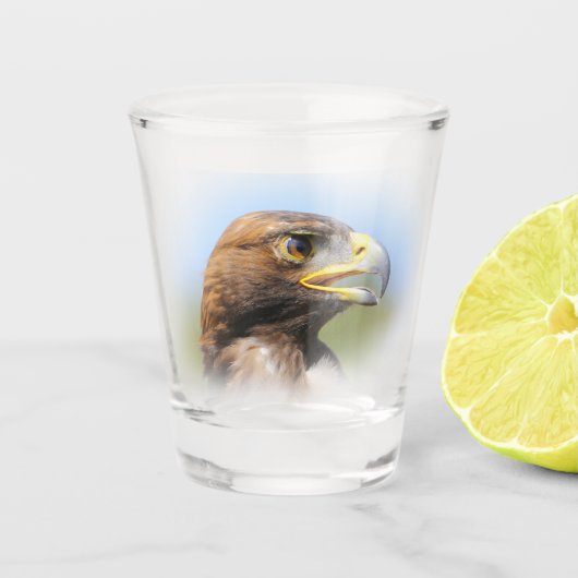 Verre A Shot Vision d'un bel aigle d'or jeune (Devant)