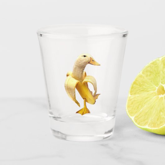 Verre A Shot Vitrage Banana Canard mème (Devant)