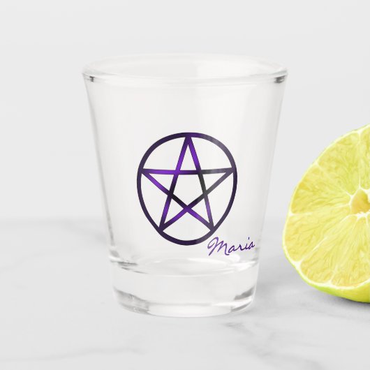 Verre A Shot Vitre de prise Pentacle Violet (Devant)