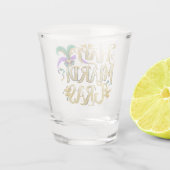 Verre A Shot Vitre "Happy Mardi Gras" (Dos)