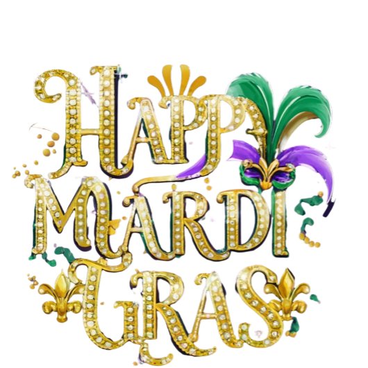 Verre A Shot Vitre "Happy Mardi Gras"