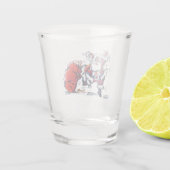 Verre A Shot Vitre Père Noël en colère (Dos)