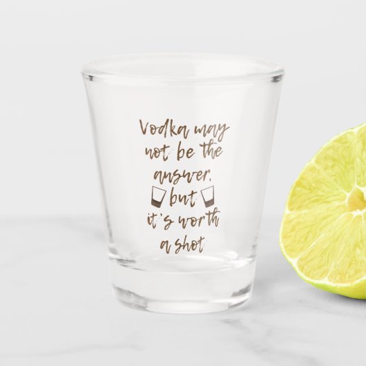 Verre A Shot Vodka drôle de manuscrit (Devant)