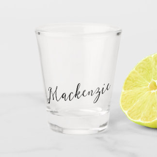 Verre A Shot Votre Nom Dans Une Police De Script Élégante