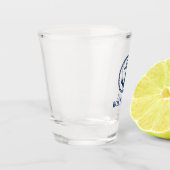 Verre A Shot Votre nom de bateau Blue Sea Ancre (Gauche)