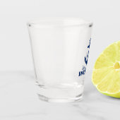 Verre A Shot Votre nom de bateau Marine Ancre bleue (Gauche)