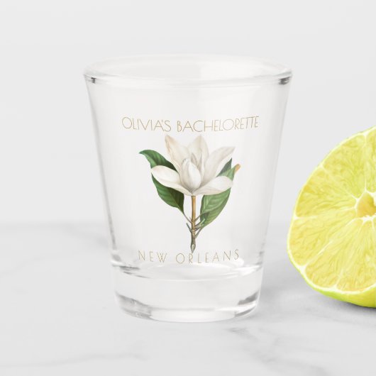Verre A Shot Voyage de Bachelorette Vintage à la Nouvelle-Orléa (Devant)